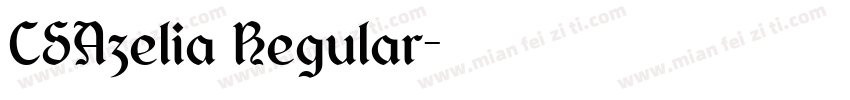 CSAzelia Regular字体转换